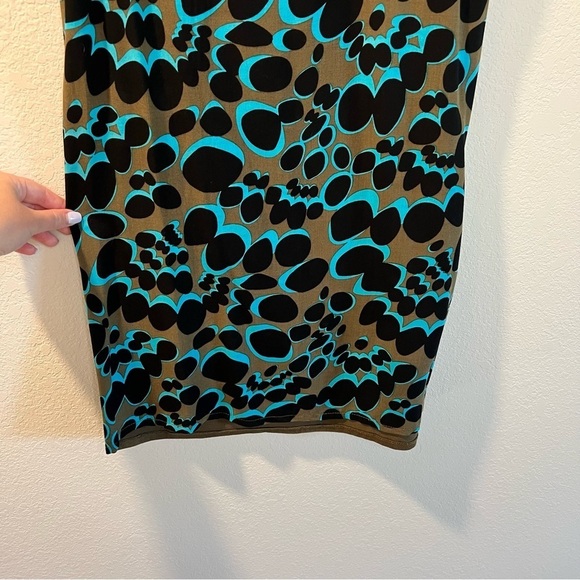 Women’s Boden green circle patterned short sleeve shift dress size 4 regular 4R - Picture 3 of 6